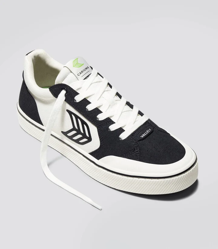 VALLELY PRO Black Suede Vintage White Cordura Black Logo Sneaker Men - Image 2