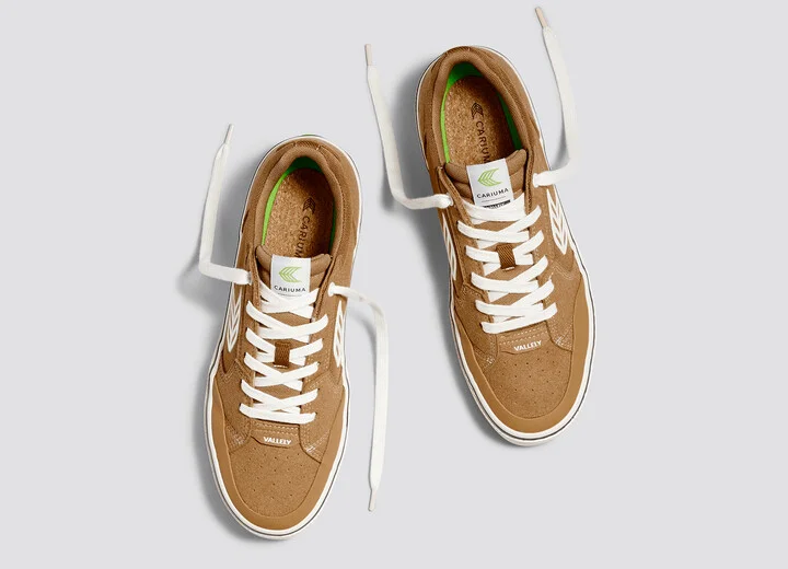 VALLELY PRO Camel Suede and Cordura Ivory Logo Sneaker Men - Image 7