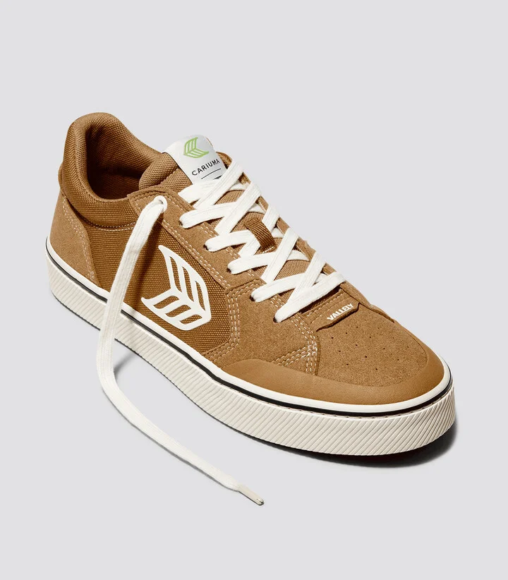 VALLELY PRO Camel Suede and Cordura Ivory Logo Sneaker Men - Image 10