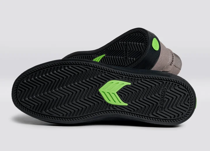 VALLELY PRO Charcoal Grey Suede and Cordura Black Logo Sneaker Men - Image 5