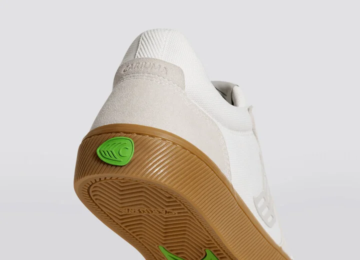 VALLELY PRO Gum Vintage White Suede Off-White Cordura Light Grey Logo Sneaker Men - Image 6
