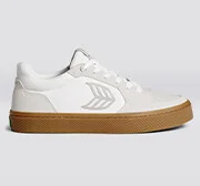 VALLELY PRO Gum Vintage White Suede Off-White Cordura Light Grey Logo Sneaker Men - Image 9