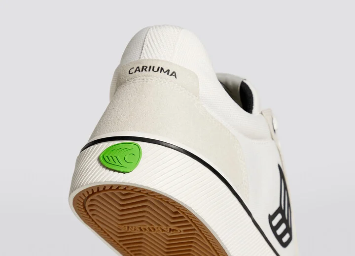 VALLELY PRO Vintage White Suede and Off-White Cordura Black Logo Sneaker Men - Image 6