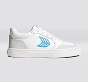 VALLELY White Leather Vintage White Suede Argentina Blue Logo Sneaker Men - Image 8