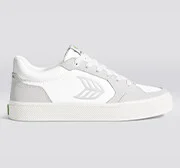 VALLELY White Leather Vintage White Suede Ice Logo Sneaker Men - Image 8
