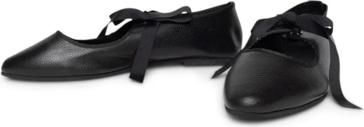 Valley Black Sole Ballet Flat-Black