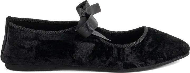 Valley Velvet Ballet Flat-Black - Image 3