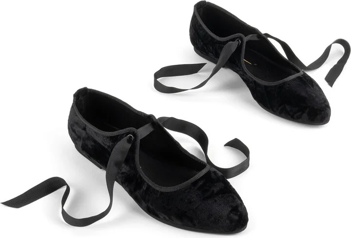 Valley Velvet Ballet Flat-Black