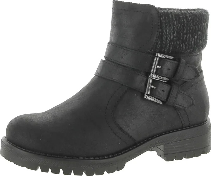 Valli Womens Faux Leather Side Zipper Ankle Boots