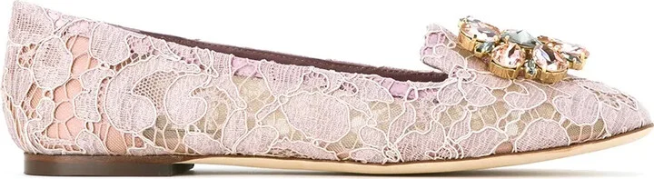 Vally Taormina lace ballerina shoes