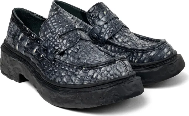 Vamonos croc-effect leather loafers - Image 2