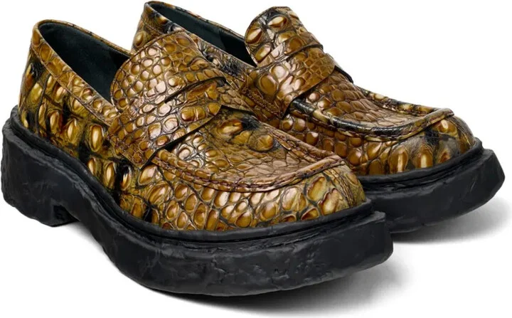 Vamonos croc-effect leather loafers - Image 2