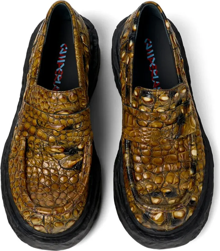 Vamonos croc-effect leather loafers - Image 3