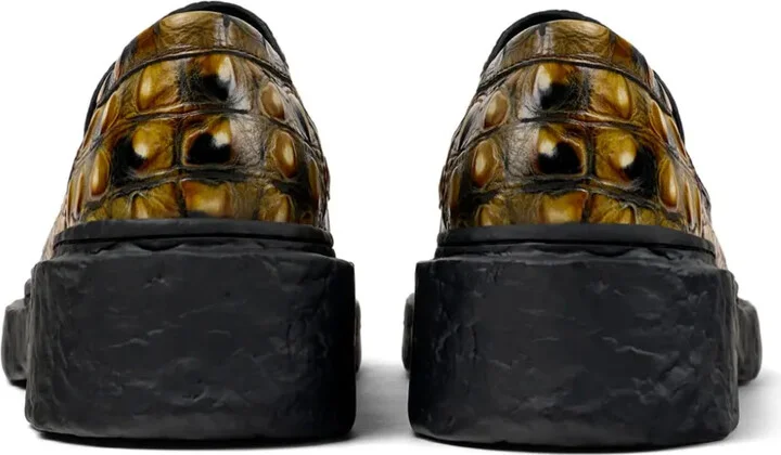 Vamonos croc-effect leather loafers - Image 4