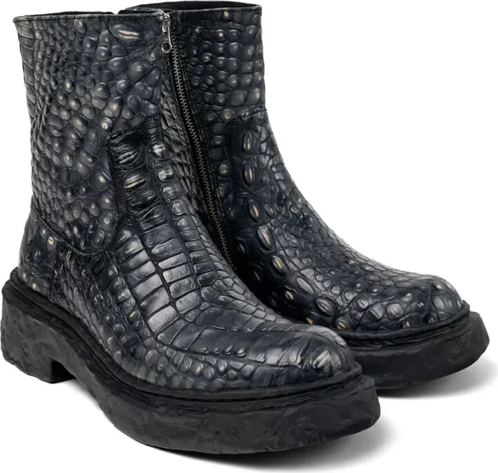 Vámonos crocodile-effect ankle boots - Image 2