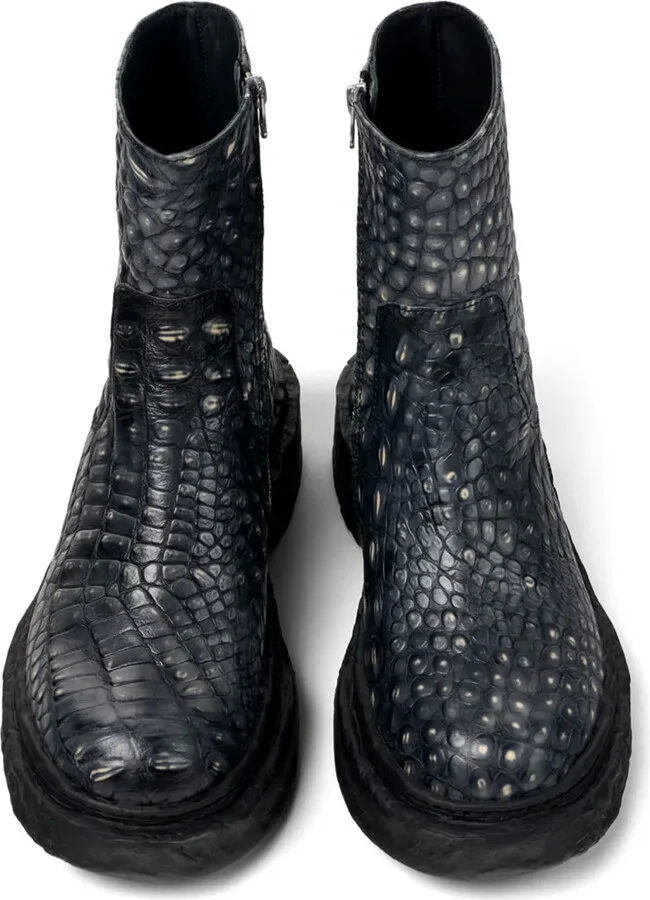 Vámonos crocodile-effect ankle boots - Image 3
