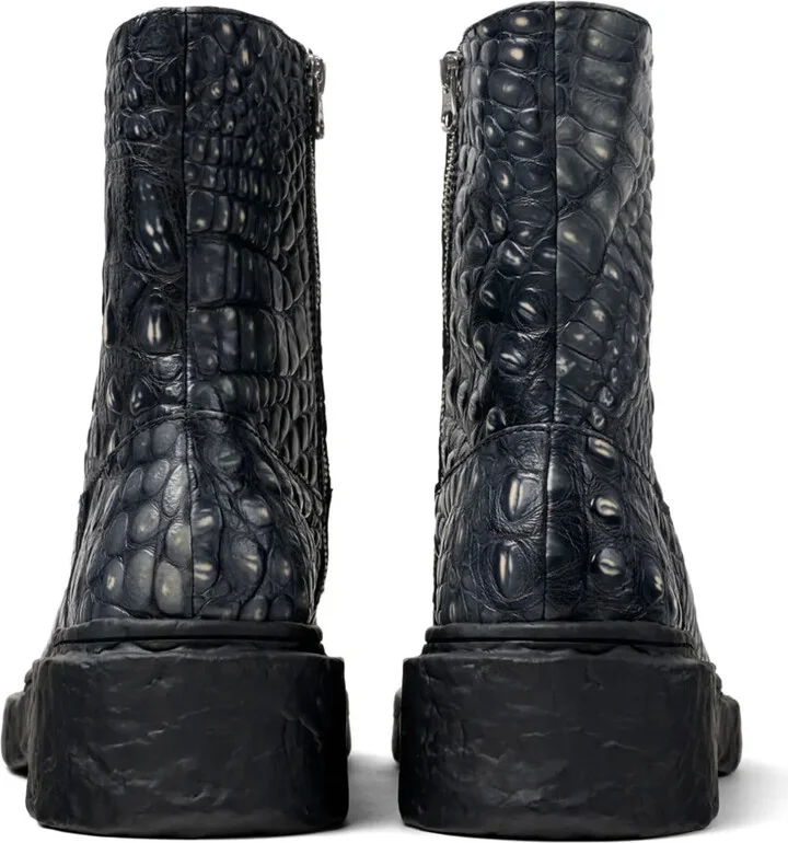 Vámonos crocodile-effect ankle boots - Image 4