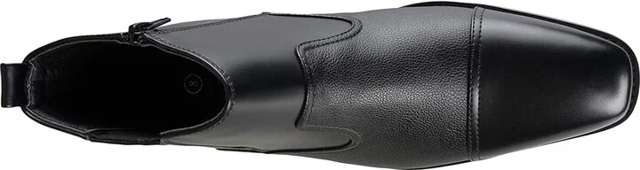 Vance Co. Alex Chelsea Boot Men's Shoes Black Faux Leather : 7.5 W, Synthetic - Image 2