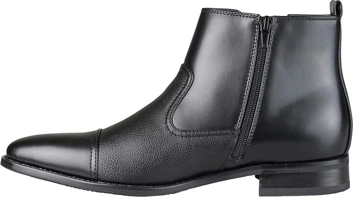 Vance Co. Alex Chelsea Boot Men's Shoes Black Faux Leather : 7.5 W, Synthetic - Image 6