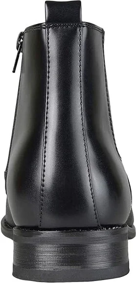 Vance Co. Alex Chelsea Boot Men's Shoes Black Faux Leather : 7.5 W, Synthetic - Image 7