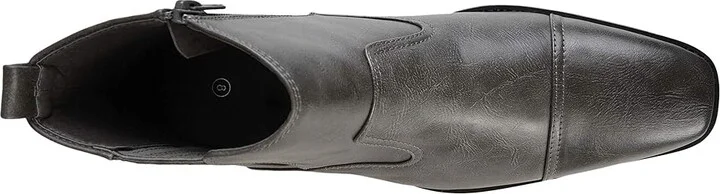 Vance Co. Alex Chelsea Boot Men's Shoes Grey Faux Leather : 7.5 M, Synthetic - Image 2