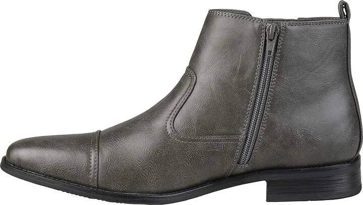 Vance Co. Alex Chelsea Boot Men's Shoes Grey Faux Leather : 7.5 M, Synthetic - Image 6