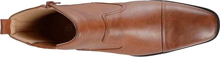 Vance Co. Alex Chelsea Boot Men's Shoes Tan Faux Leather : 8 W, Synthetic - Image 2