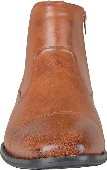 Vance Co. Alex Chelsea Boot Men's Shoes Tan Faux Leather : 8 W, Synthetic - Image 5