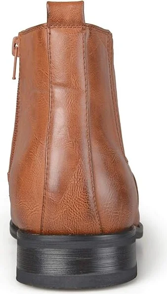 Vance Co. Alex Chelsea Boot Men's Shoes Tan Faux Leather : 8 W, Synthetic - Image 7