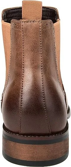 Vance Co. Garrett Cap Toe Chelsea Boot Men's Shoes Tan Man-made : 8 W, Synthetic - Image 7