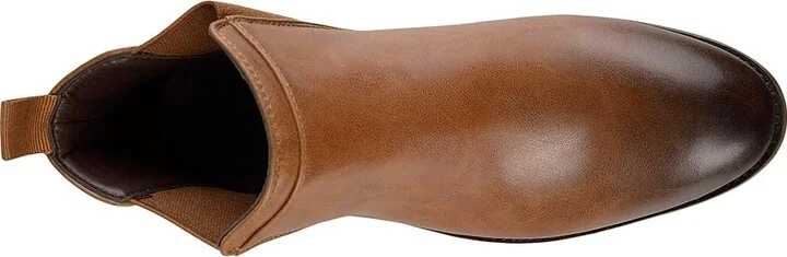 Vance Co. Landon Chelsea Dress Boot Men's Shoes Chestnut Faux Leather : 7.5 M, Synthetic - Image 2