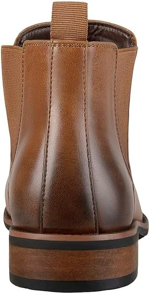 Vance Co. Landon Chelsea Dress Boot Men's Shoes Chestnut Faux Leather : 7.5 M, Synthetic - Image 7