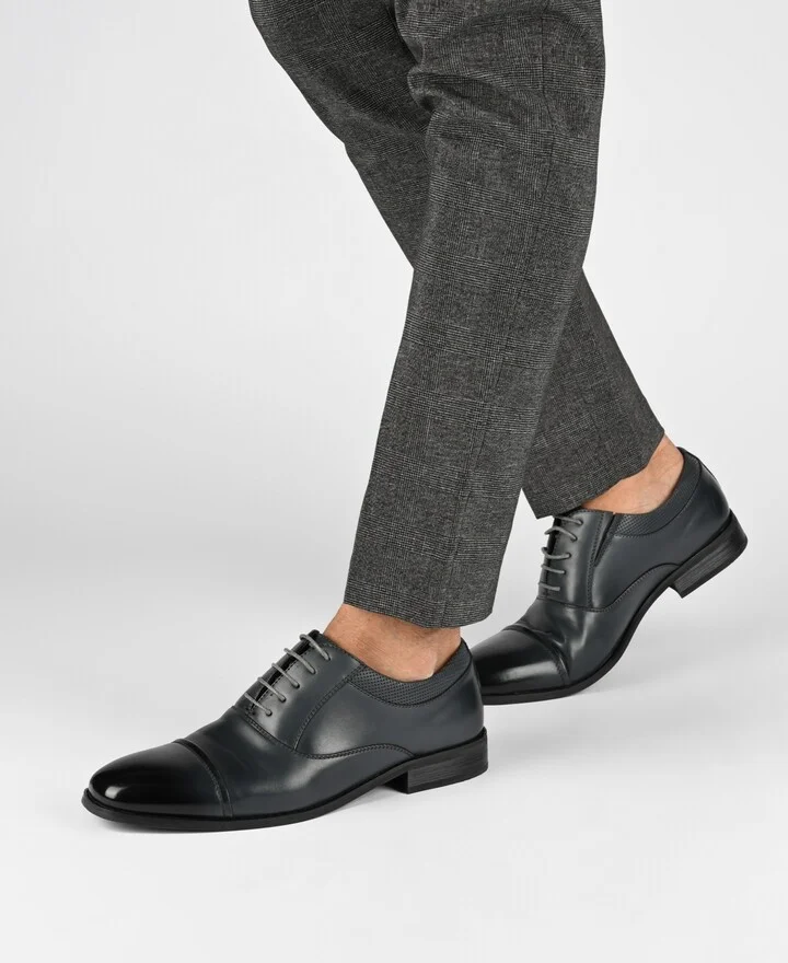 Vance Co. Men's Bradley Wide Tru Comfort Foam Lace-Up Cap Toe Oxford Dress Shoe - Image 3