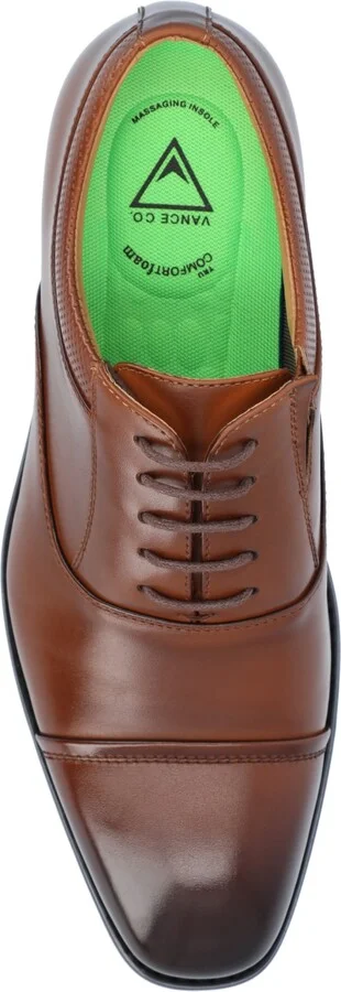 Vance Co. Men's Bradley Wide Tru Comfort Foam Lace-Up Cap Toe Oxford Dress Shoe - Image 4