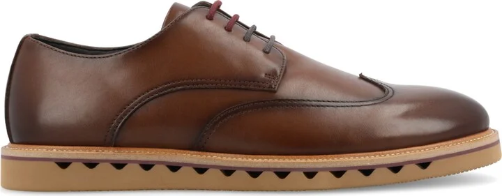 Vance Co. Men's Evander Tru Comfort Foam Wingtip Lace-Up Derby Shoes - Image 6
