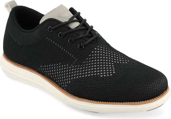 Vance Co. Men's Ezra Tru Comfort Foam Knit Wingtip Dress Shoes