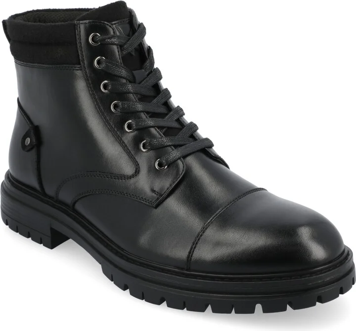 Vance Co. Men's Fegan Tru Comfort Foam Cap Toe Lace-Up Ankle Boots