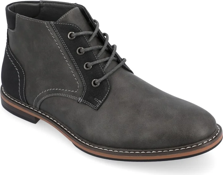 Vance Co. Men's Franco Tru Comfort Foam Lace-Up Round Toe Chukka Boots