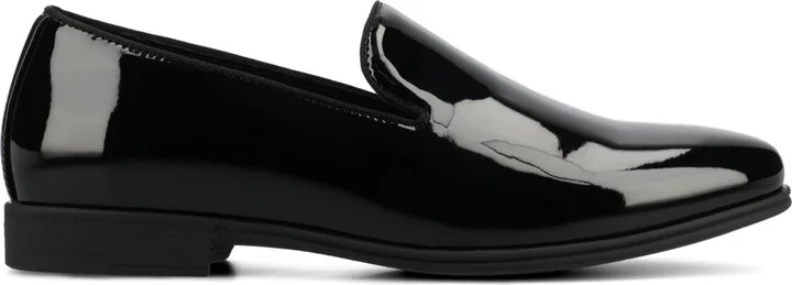 Vance Co. Men's Giovanni Comfort Dress Loafers - Patent, Black - Image 2