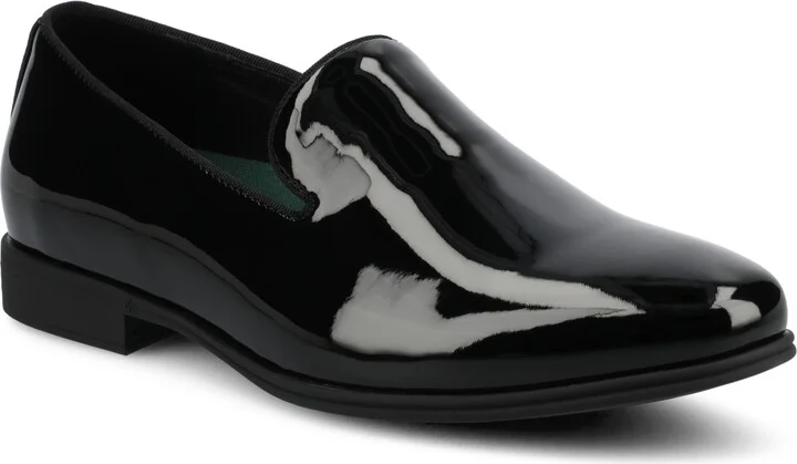 Vance Co. Men's Giovanni Comfort Dress Loafers - Patent, Black