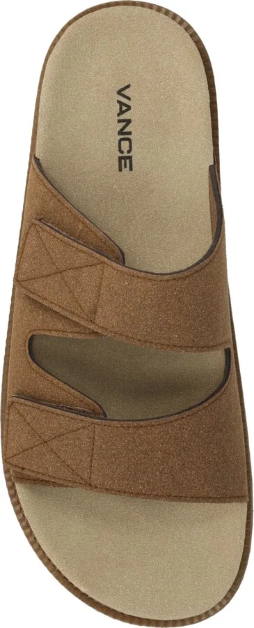 Vance Co. Men's Orlando Comfort Adjustable Strap Slide On Sandals - Image 4