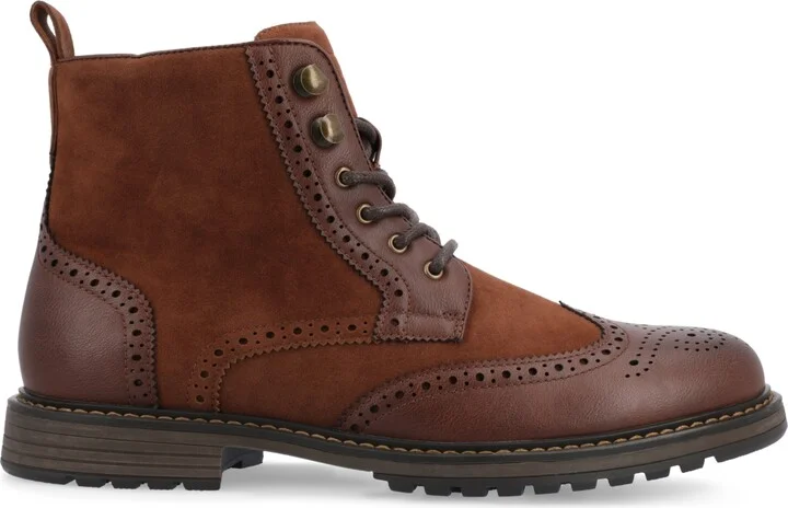 Vance Co. Men's Virgil Tru Comfort Foam Wingtip Lace-Up Ankle Boots - Image 2