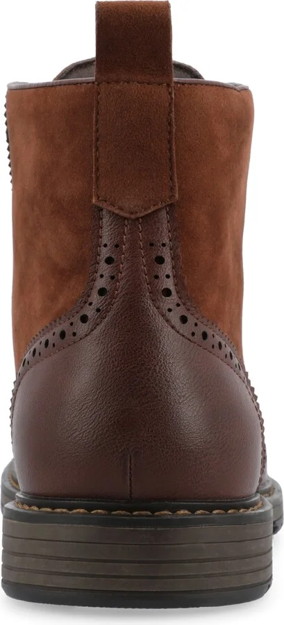 Vance Co. Men's Virgil Tru Comfort Foam Wingtip Lace-Up Ankle Boots - Image 3