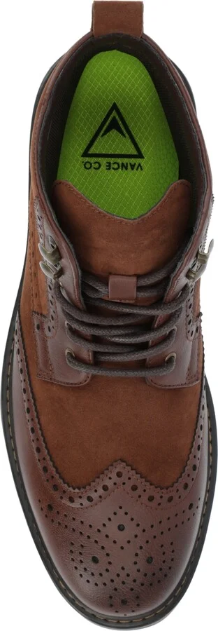 Vance Co. Men's Virgil Tru Comfort Foam Wingtip Lace-Up Ankle Boots - Image 4