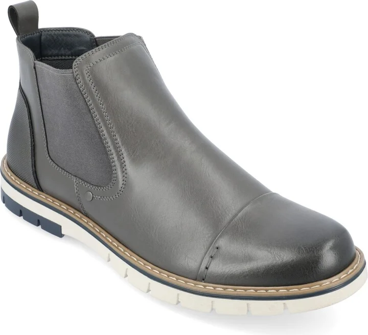 Vance Co. Men's Waylon Tru Comfort Foam Pull-On Cap Toe Chelsea Boot