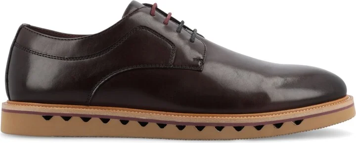 Vance Co. Men's William Tru Comfort Foam Plain Toe Lace-Up Derby Shoes - Image 2