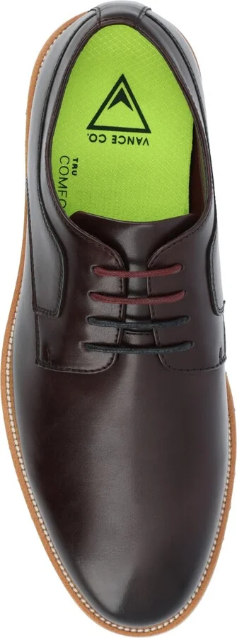 Vance Co. Men's William Tru Comfort Foam Plain Toe Lace-Up Derby Shoes - Image 4