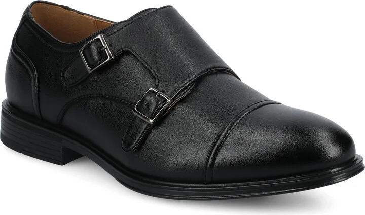 Vance Dillon Cap-toe Double Monk Strap Dress Shoe