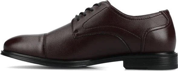 Vance Mens Alec Medium and Wide Width Cap-toe Oxford Dress Shoe, Tan 8.5W - Image 4