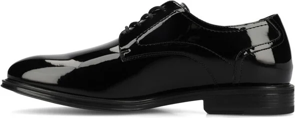 Vance Mens Barclay Medium and Wide Width Plain Toe Oxford Dress Shoe, Patent/Black - Image 2